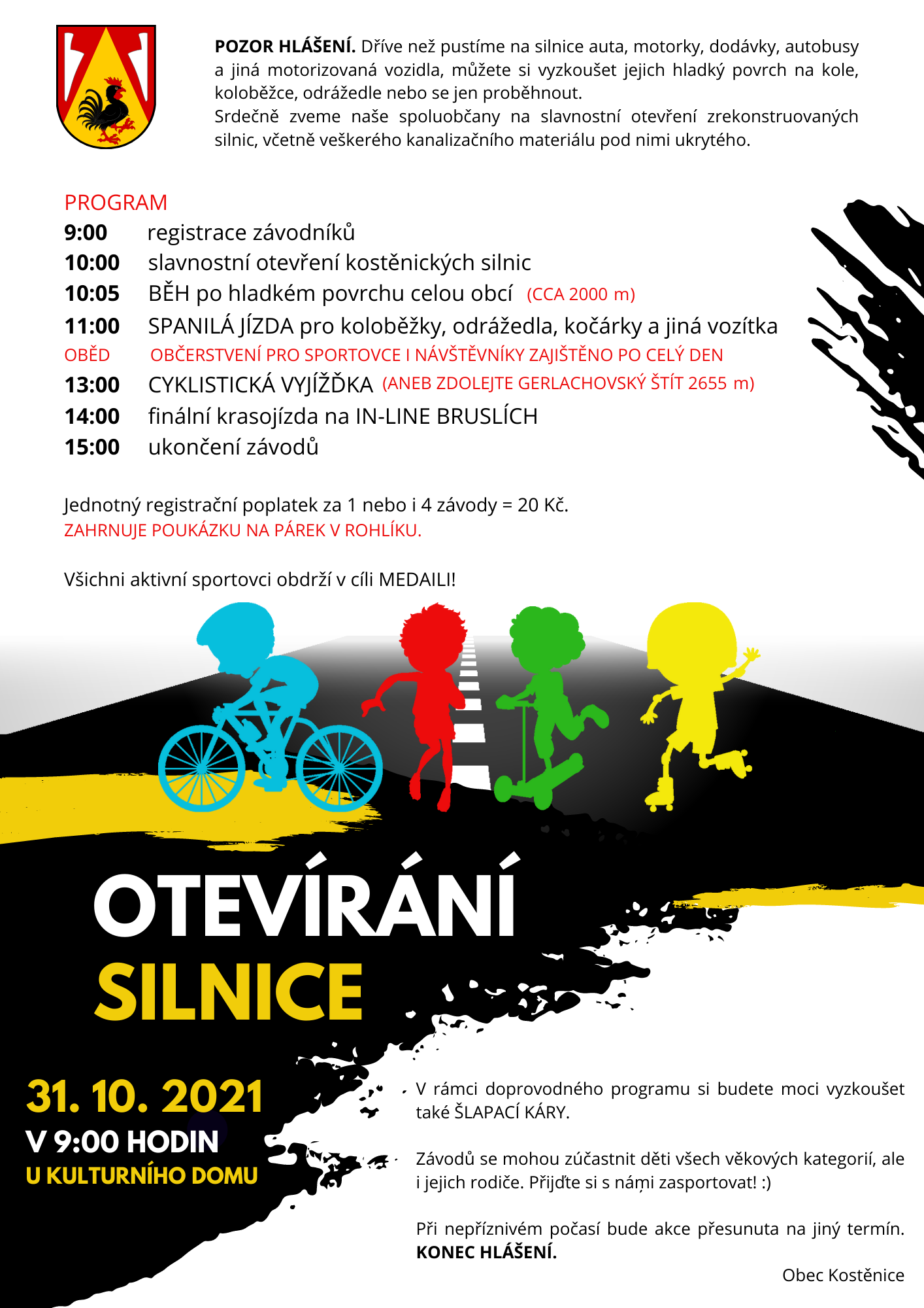 Otevírání<br>nové silnice