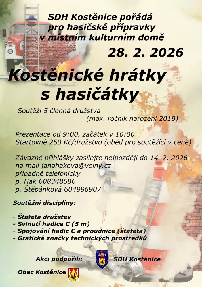 Kostěnické hrátky s hasičátky Kostěnické hrátky s hasičátky