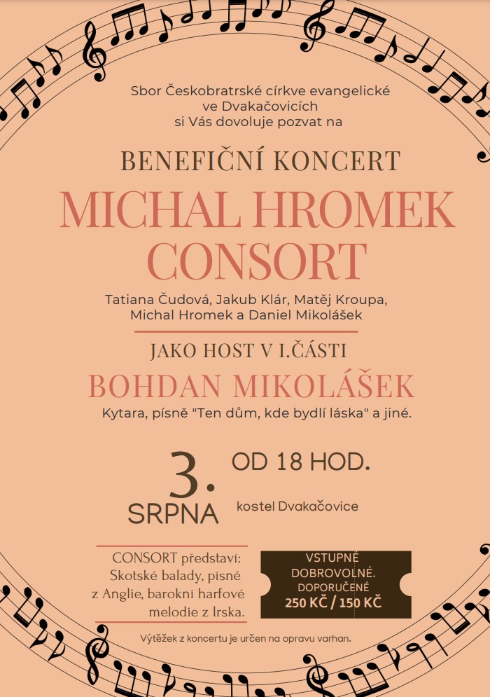 Benefiční koncert<br>Michal Hromek CONSORT