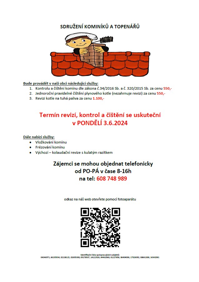 Revize a čištění <br>komínů a kotlů