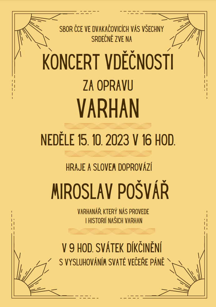 Varhanní koncert <br>Dvakačovice