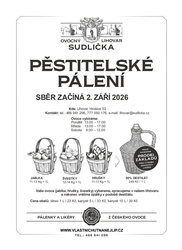 Sudlička<br>Pěstitelské pálení