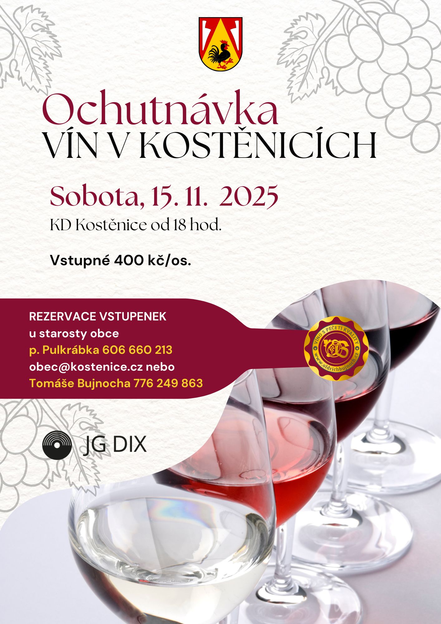 Ochutnávka vín<br>v Kostěnicích