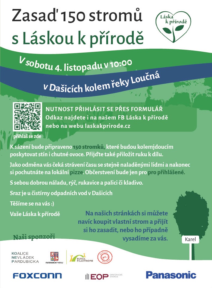 Zasaď 150 stromů<br>Dašice Loučná