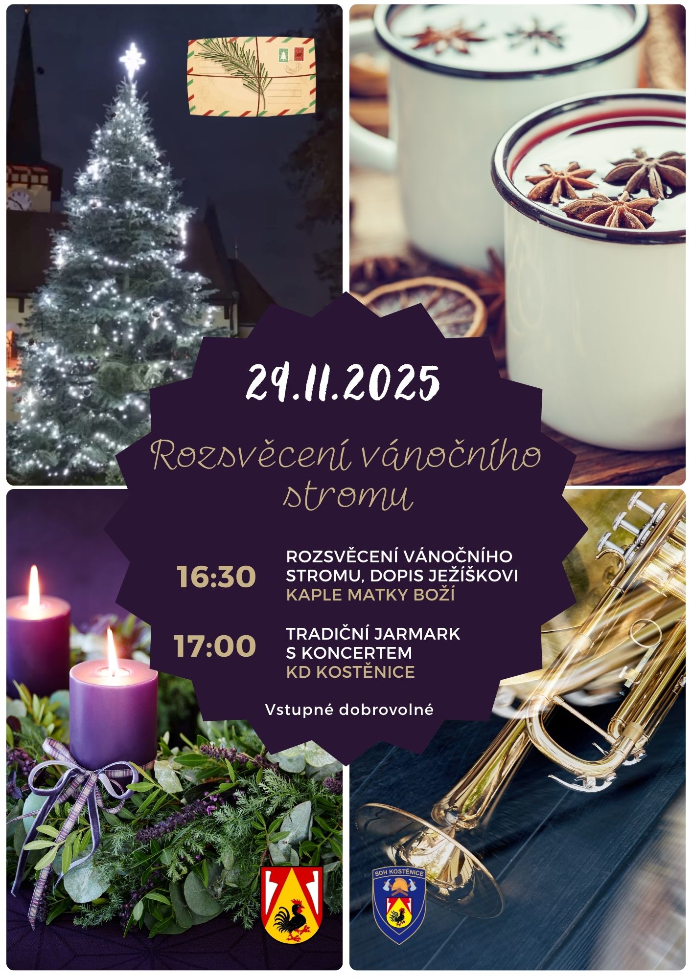 Rozsvěcení vánočního stromu<br>a Tradiční jarmark