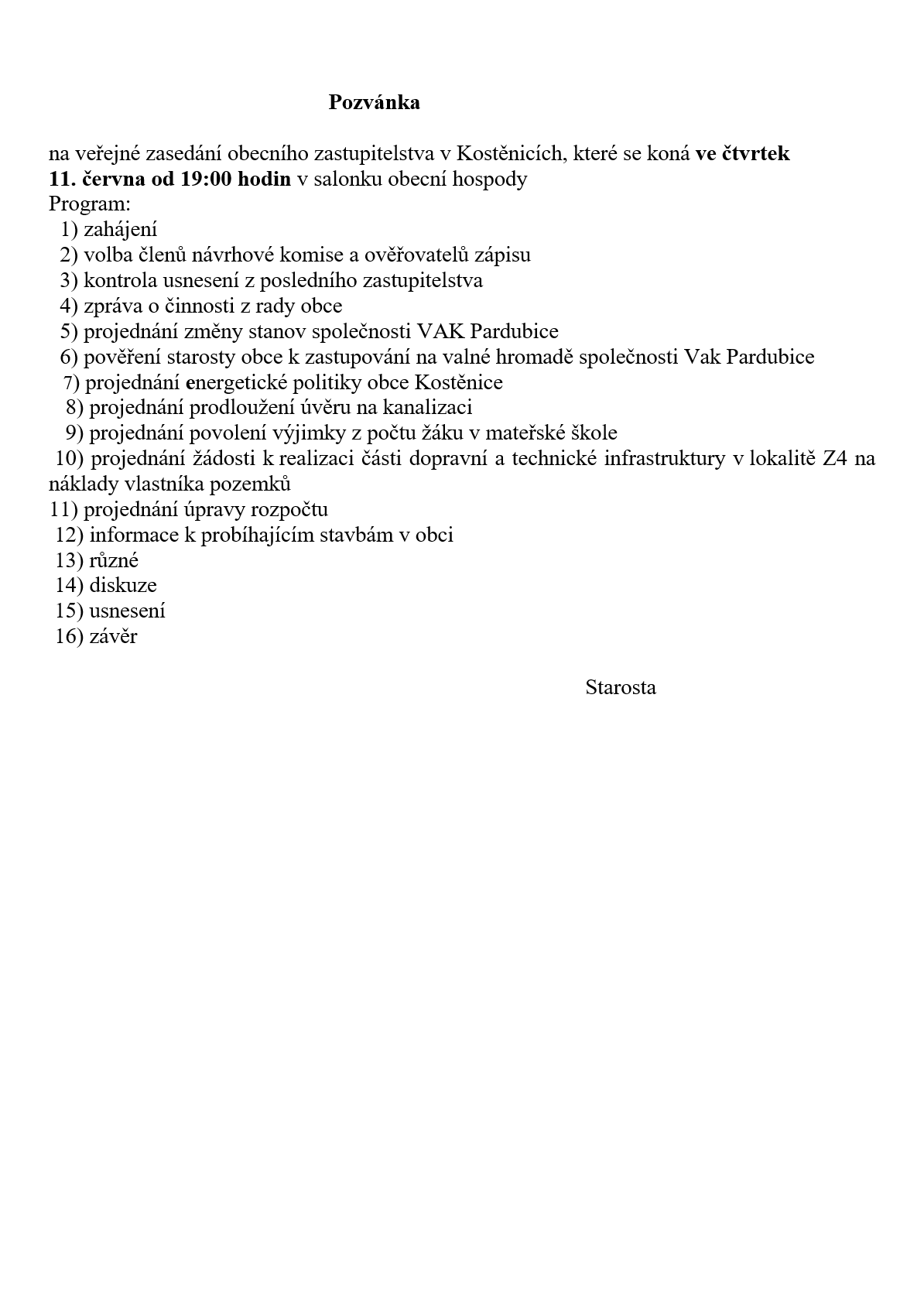 Zasedání obecního<br>zastupitelstva Zasedání obecního<br>zastupitelstva
